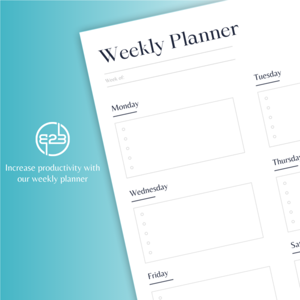 B2B Hub weekly planner
